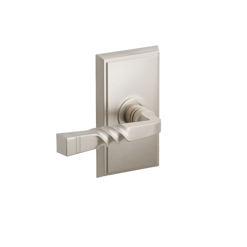 Emtek  Door Handle - Santa Fe Lever Rectangular Rosette - Designer Brass