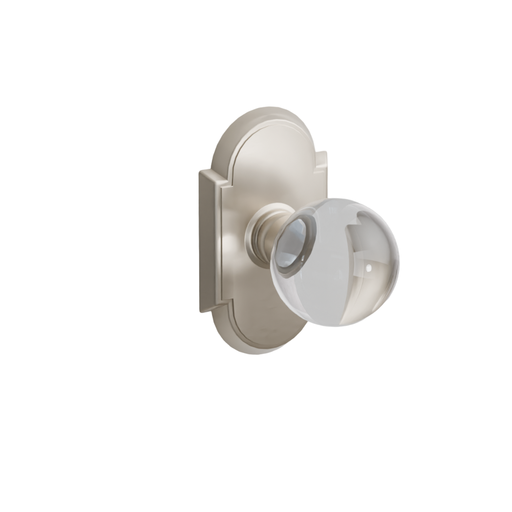 Emtek Door Handle - Bristol Knob #8 Rosette - Glass