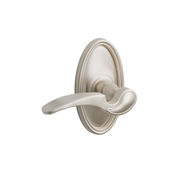 Emtek Door Handle - Coventry Lever Oval Rosette - Designer Brass