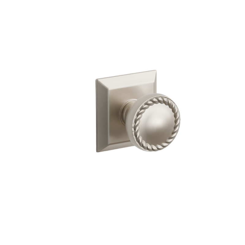 Emtek  Door Handle -  Rope Knob Quincy Rosette - Designer Brass