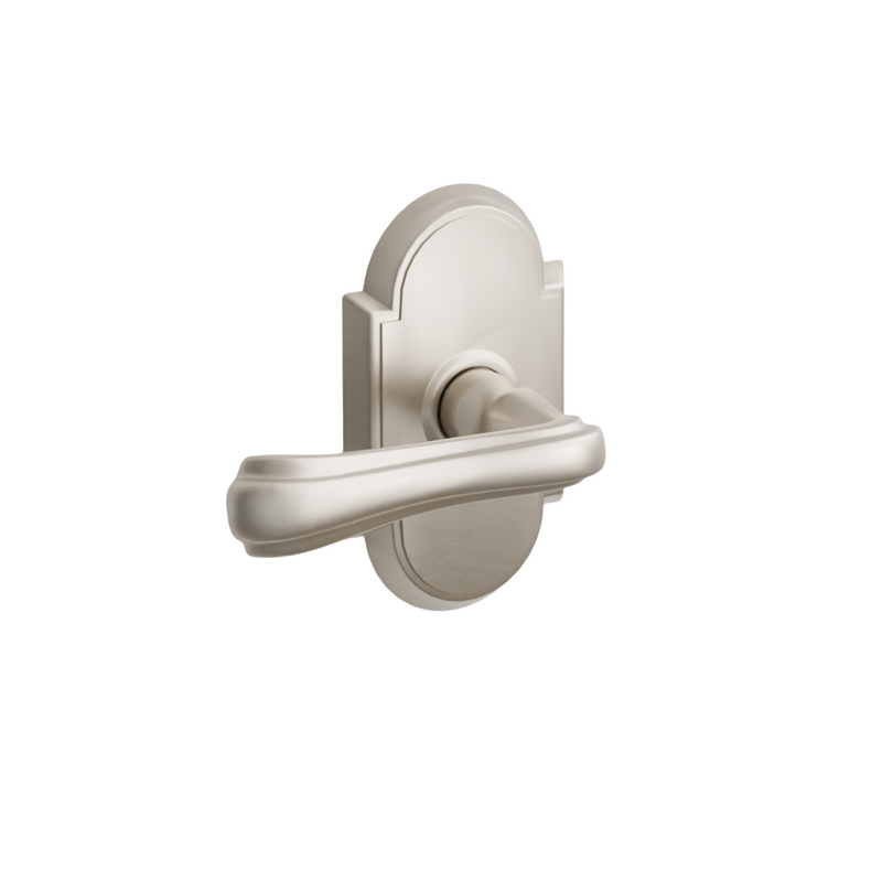 Emtek Door Handle - Wembley  Lever #8 Rosette - Designer Brass