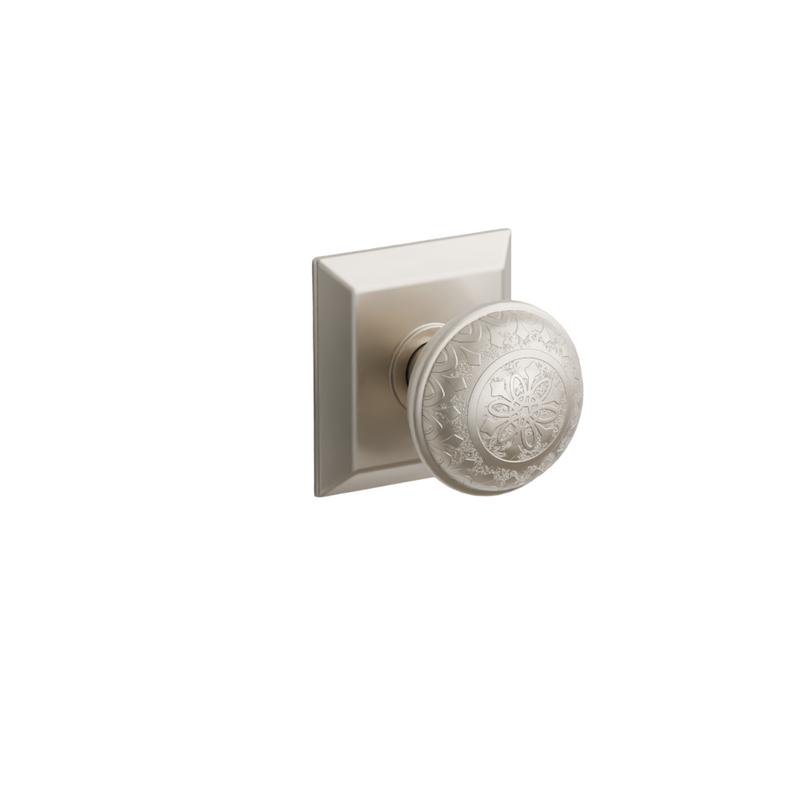 Emtek  Door Handle - Lancaster Knob Quincy Rosette - Designer Brass