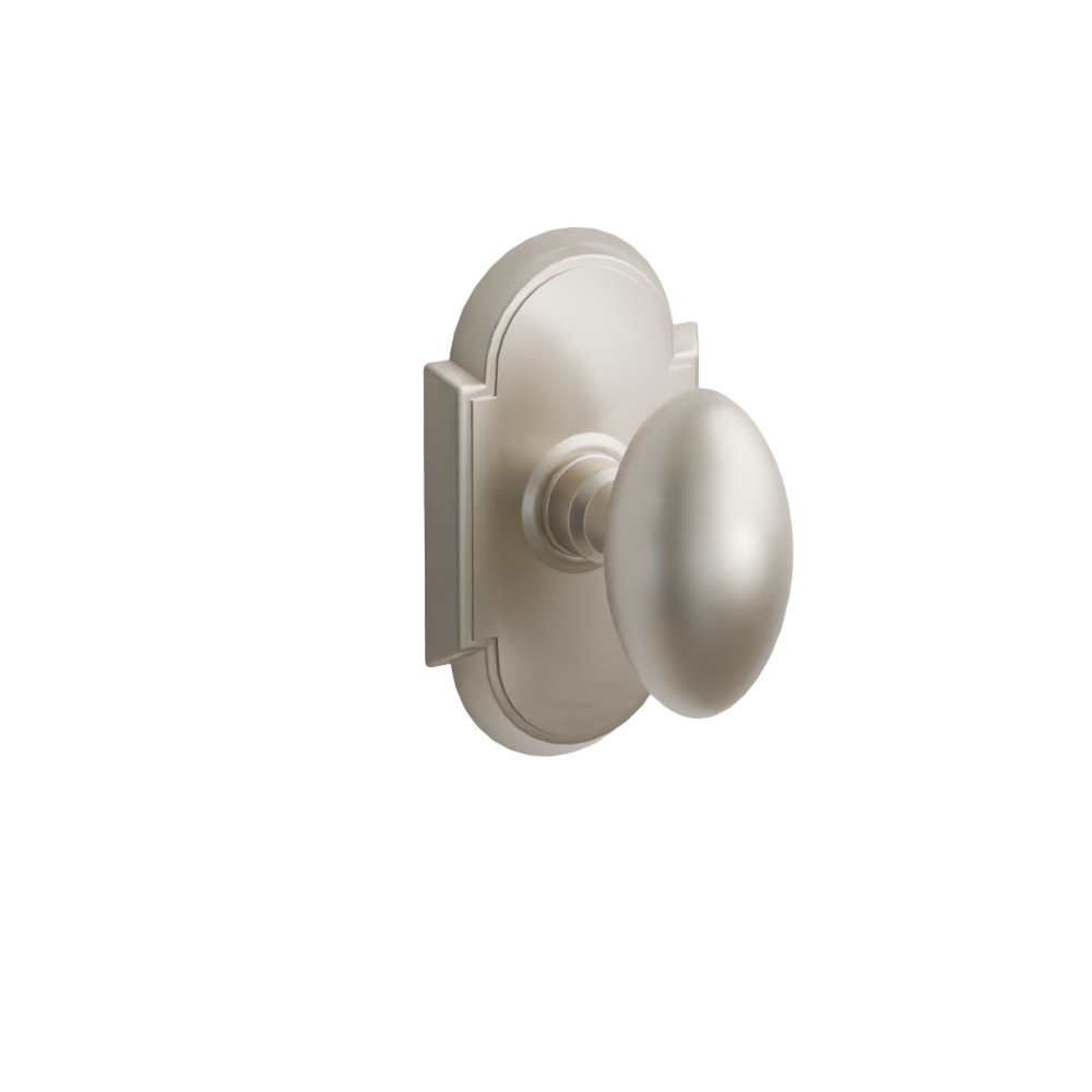 Emtek Door Handle - Egg Knob #8 Rosette - Classic Brass