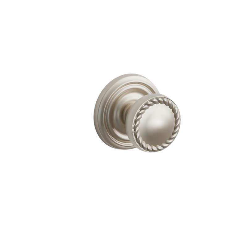 Emtek Door Handle - Rope Knob Regular Rosette - Designer Brass