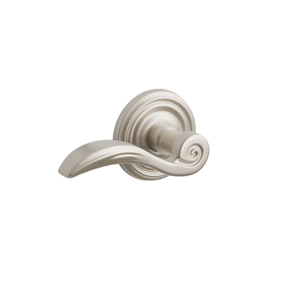 Emtek Door Handle - Elan Lever Regular Rosette - Designer Brass