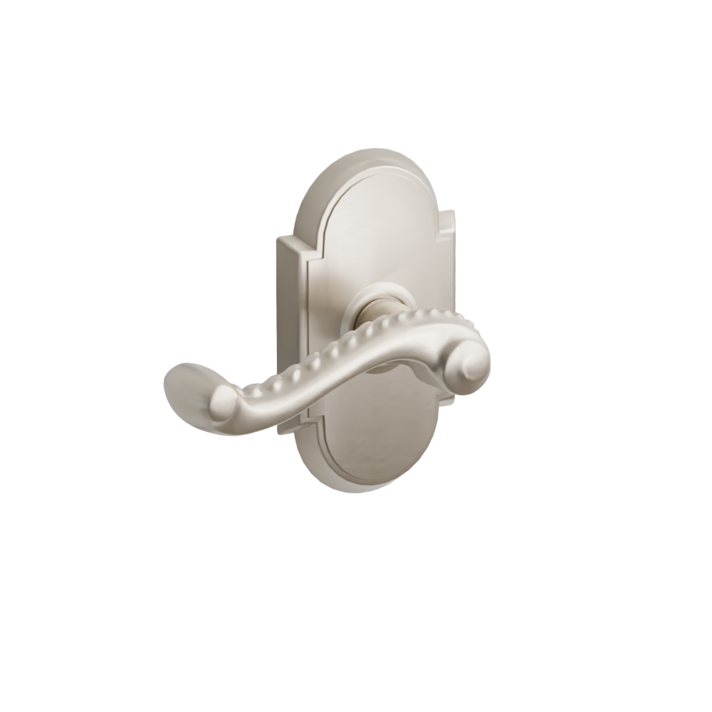 Emtek Door Handle -Rope  Lever #8 Rosette - Designer Brass