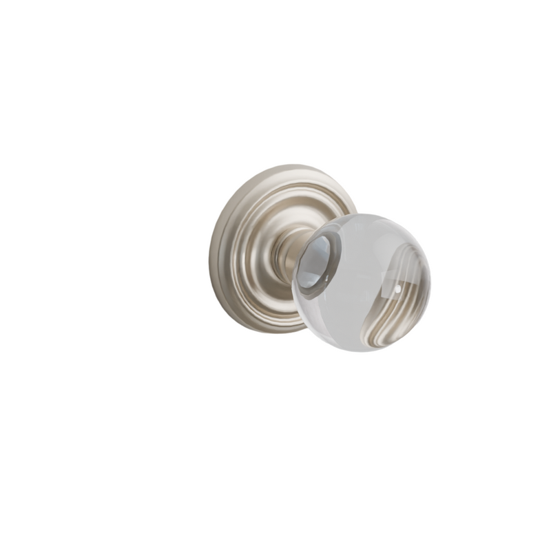 Emtek Door Handle - Bristol Knob Regular Rosette - Glass