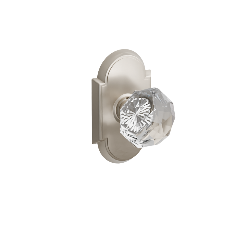Emtek Door Handle - Diamond Knob #8 Rosette - Glass