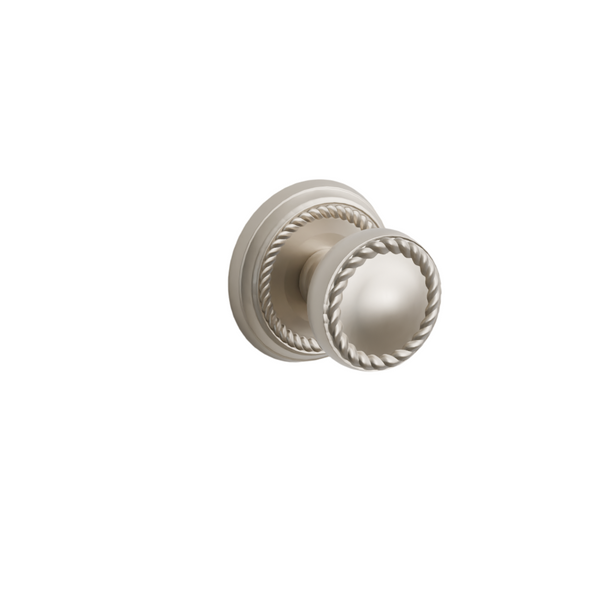 Emtek Door Handle - Rope Knob Rope  Rosette - Designer Brass