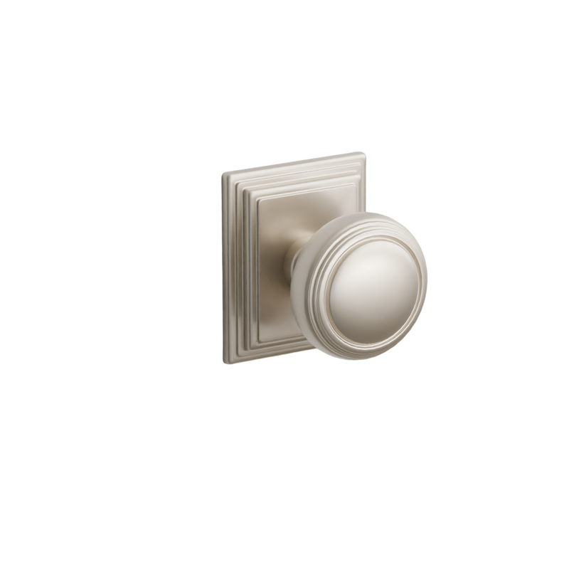 Emtek  Door Handle - Norwich Knob Wilshire Rosette - Classic Brass