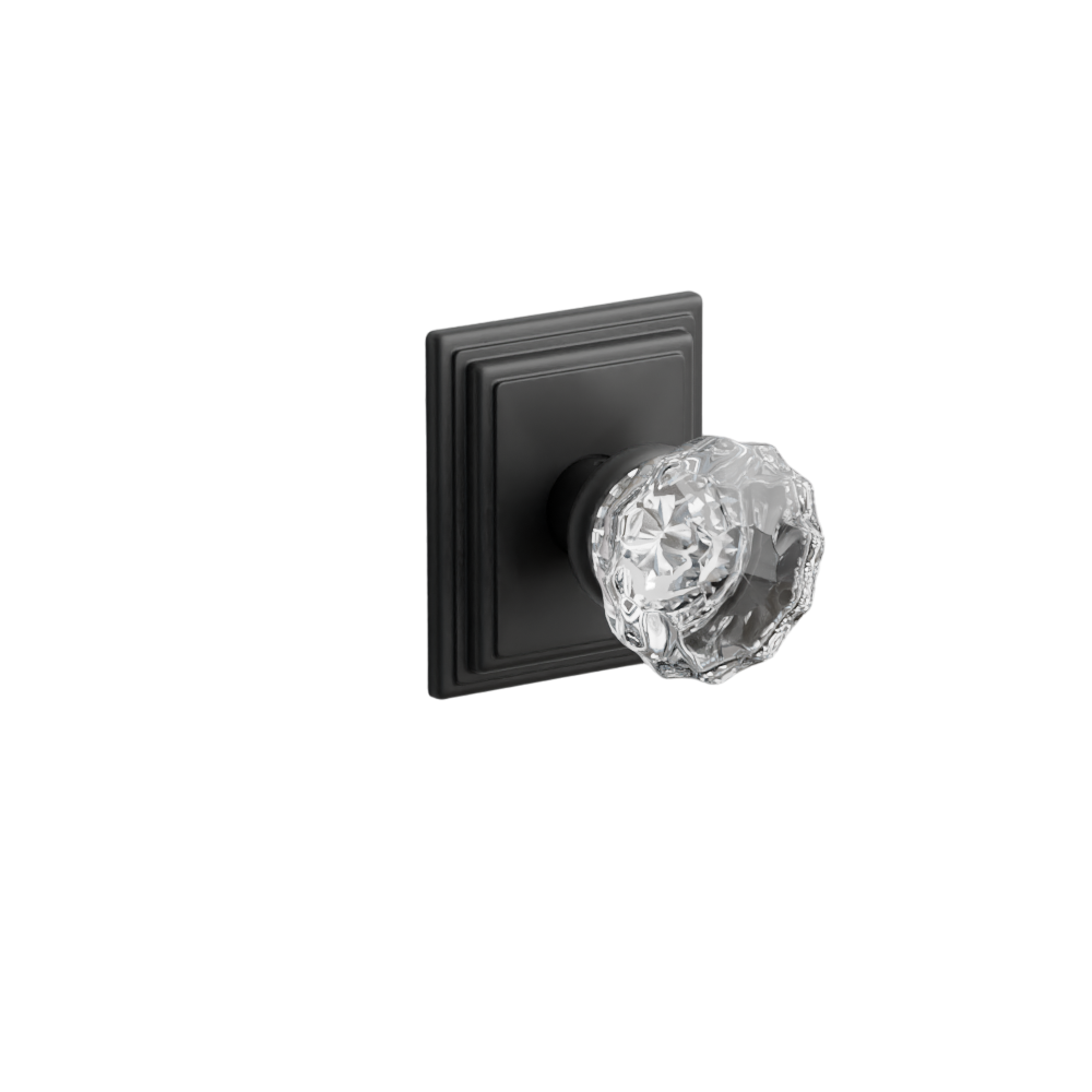 Emtek  Door Handle - Astoria Knob Wilshire Rosette - Glass