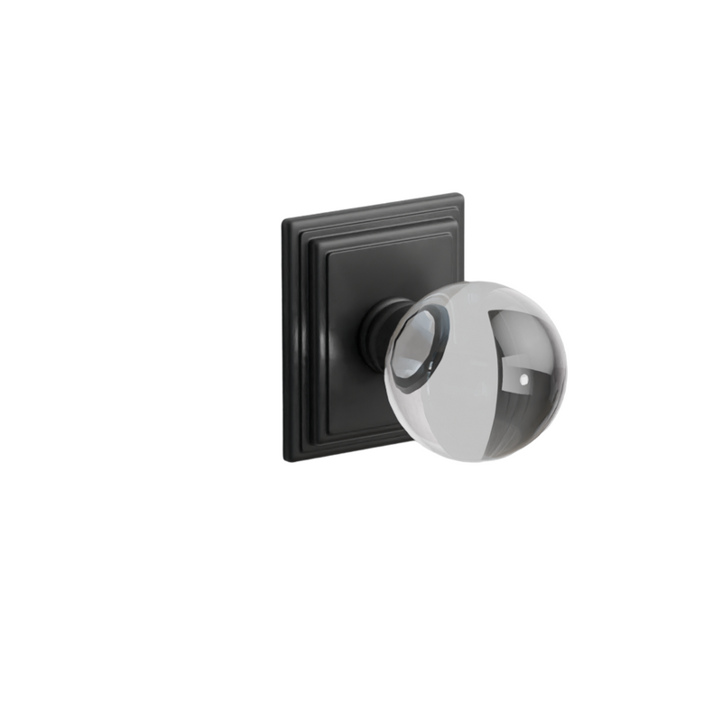 Emtek  Door Handle - Bristol Knob Wilshire Rosette - Glass