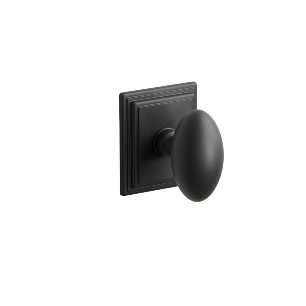 Emtek  Door Handle - Egg Knob Wilshire Rosette - Classic Brass