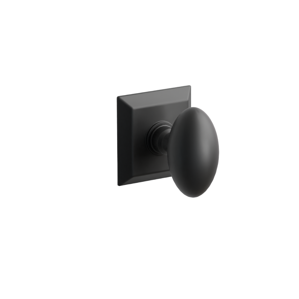 Emtek  Door Handle - Egg Knob Quincy Rosette - Classic Brass