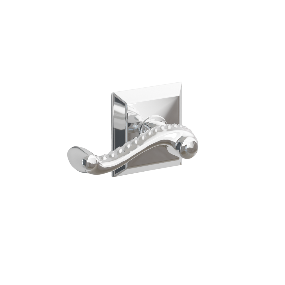 Emtek  Door Handle - Rope Lever Quincy Rosette - Designer Brass