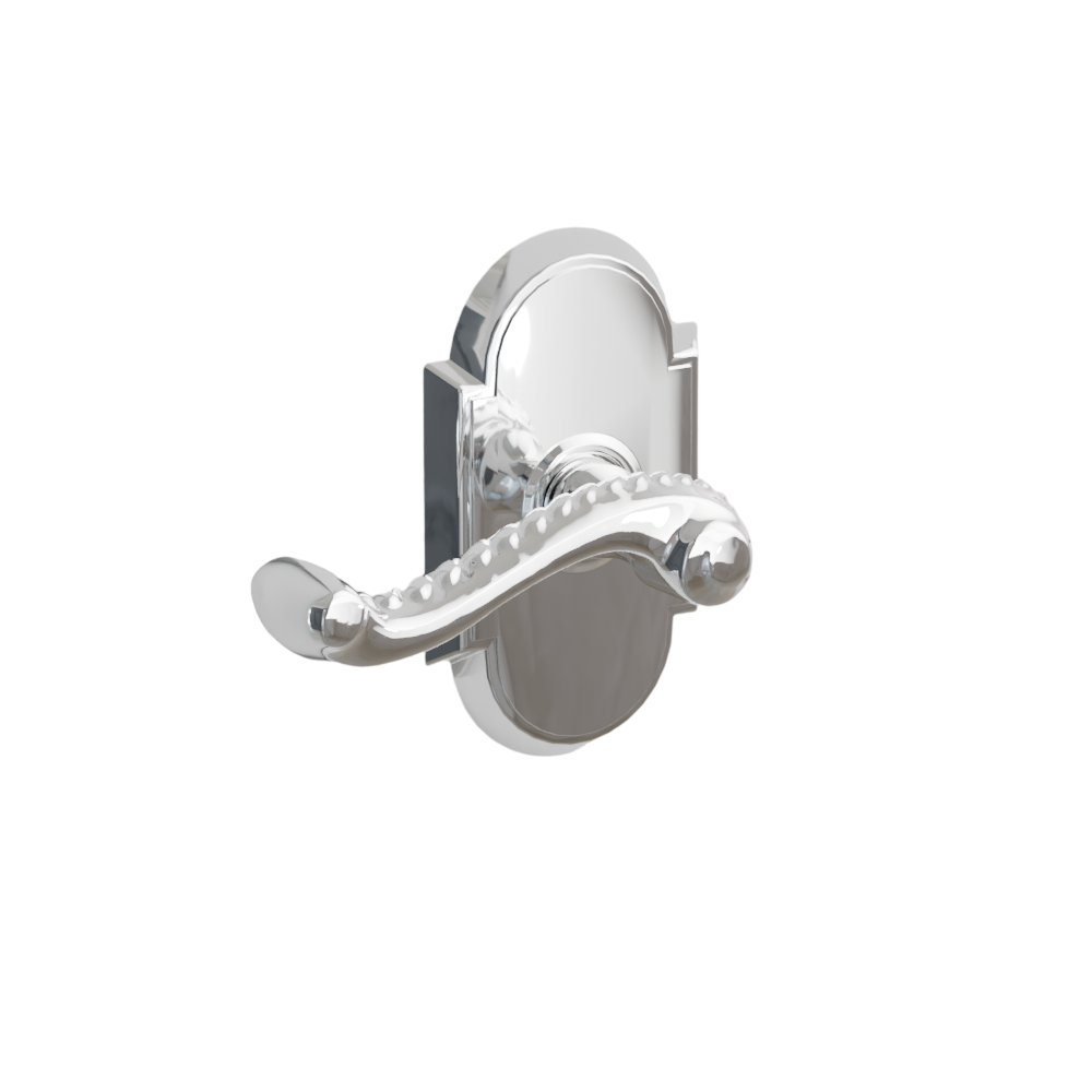 Emtek Door Handle -Rope  Lever #8 Rosette - Designer Brass