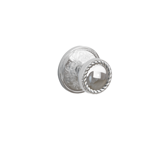 Emtek Door Handle - Rope Knob Lancaster  Rosette - Designer Brass