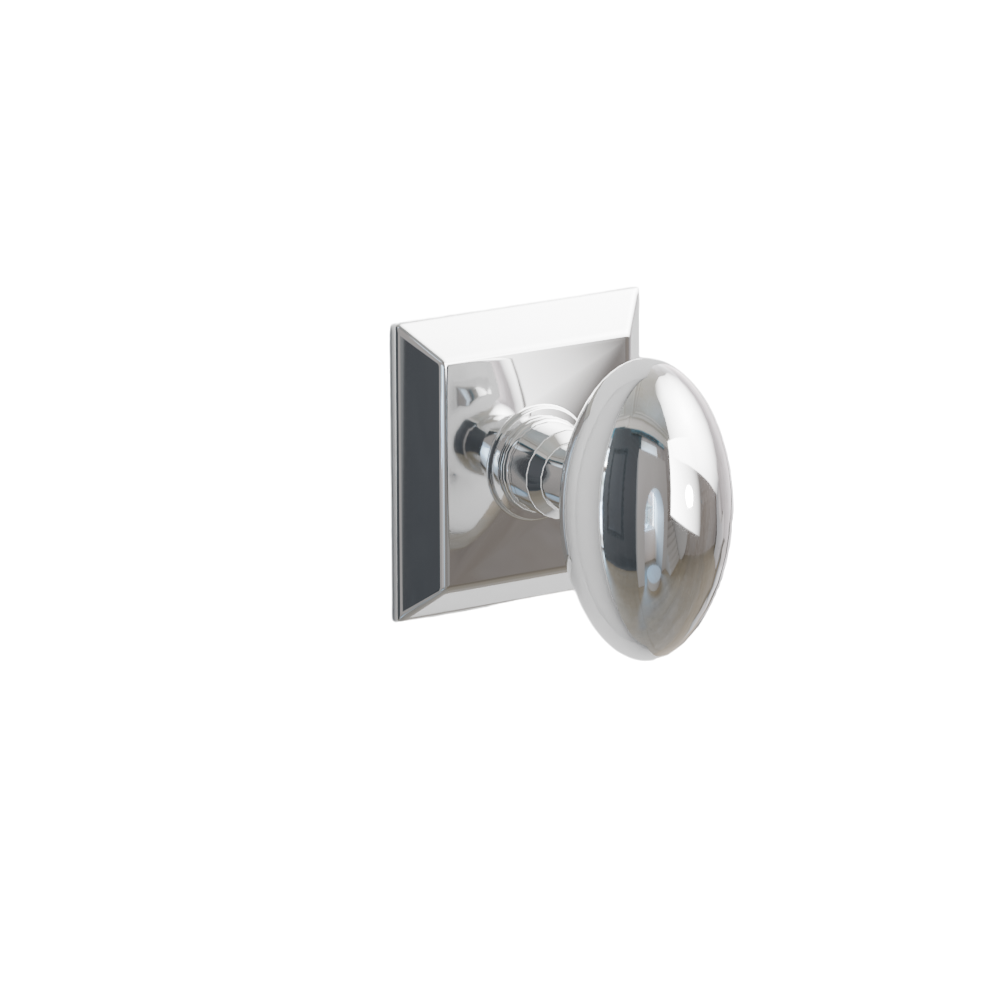 Emtek  Door Handle - Egg Knob Quincy Rosette - Classic Brass