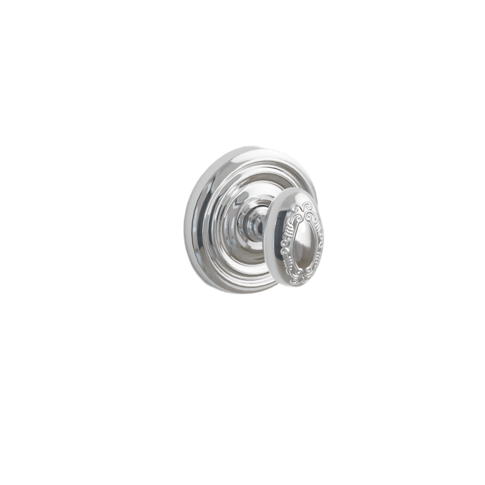 Emtek Door Handle - Victoria Knob Regular Rosette - Designer Brass