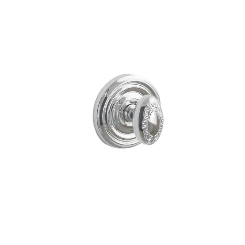 Emtek Door Handle - Victoria Knob Regular Rosette - Designer Brass