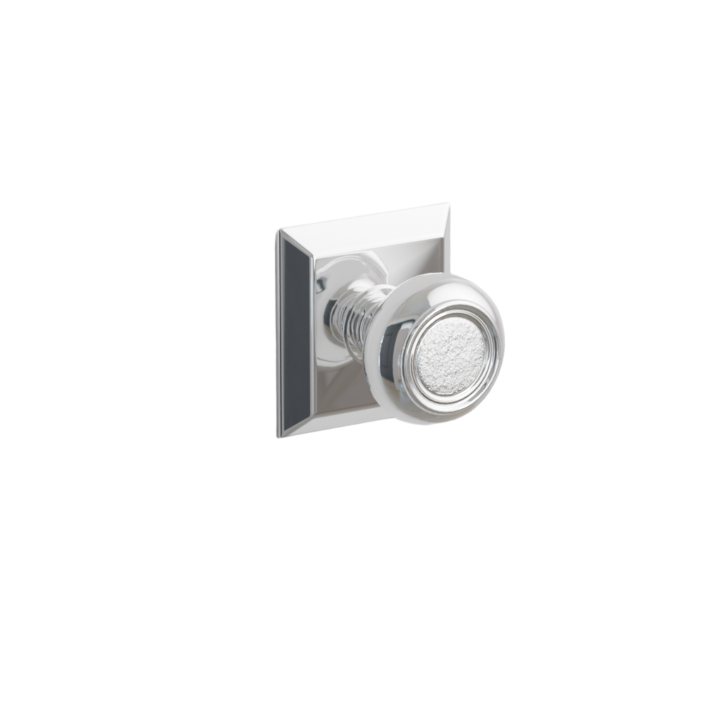 Emtek  Door Handle - Belmont Knob Quincy Rosette - Designer Brass
