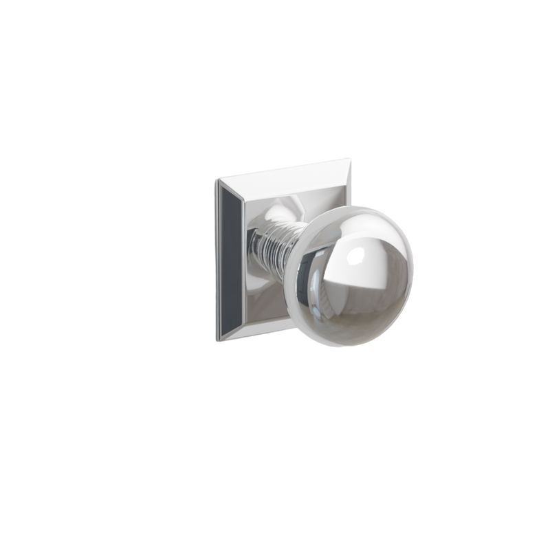 Emtek  Door Handle - Providence Knob Quincy Rosette - Classic Brass