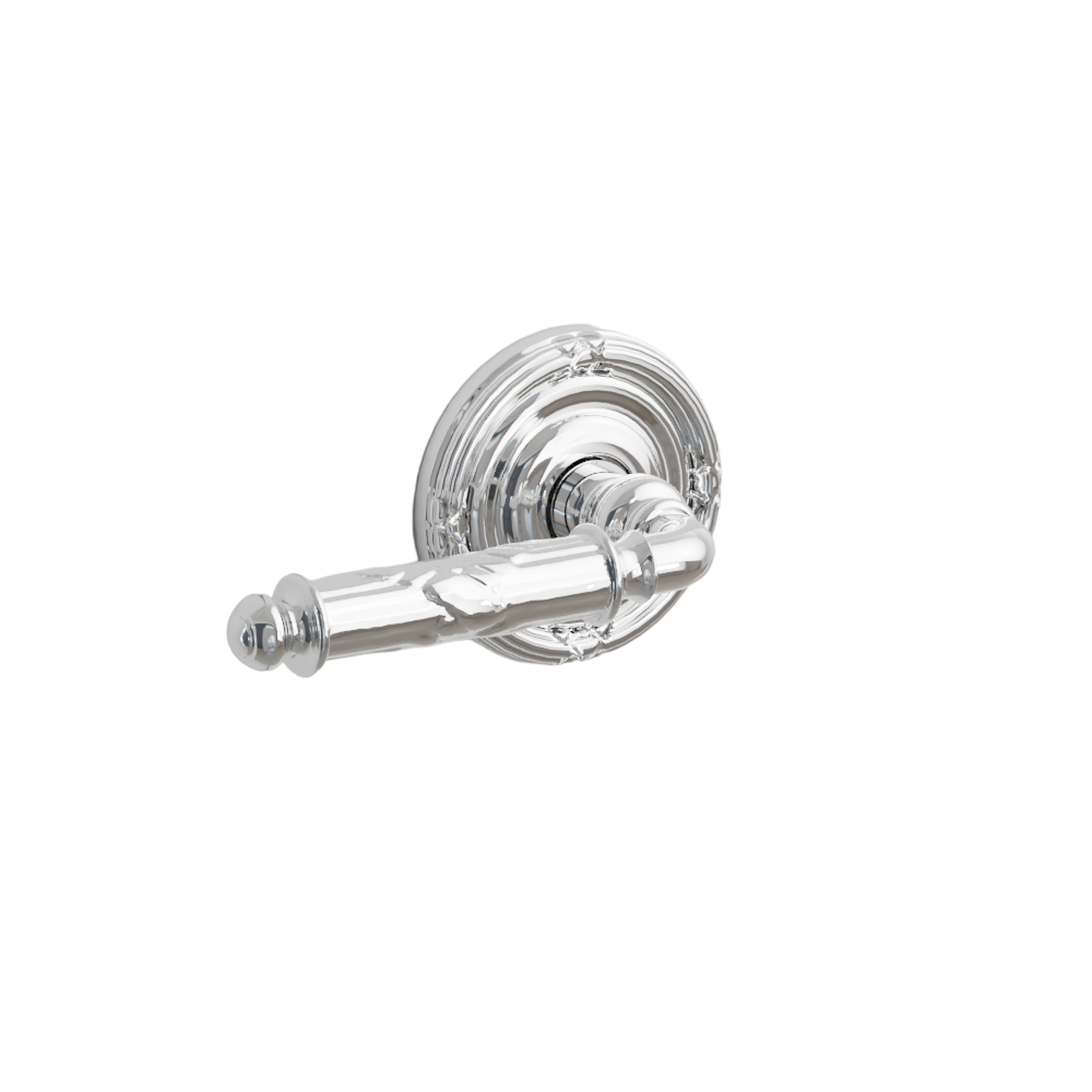 Emtek Door Handle - Ribbon & Reed Lever Ribbon & Reed Rosette - Designer Brass