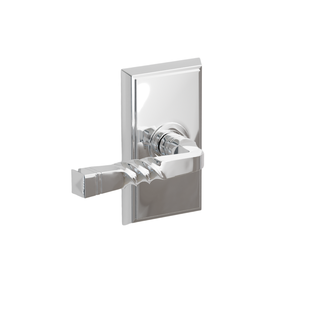 Emtek  Door Handle - Santa Fe Lever Rectangular Rosette - Designer Brass