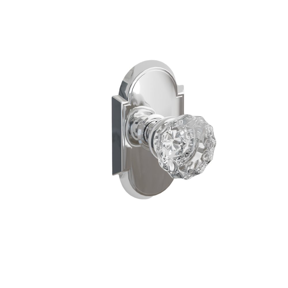 Emtek Door Handle - Astoria Knob #8 Rosette - Glass