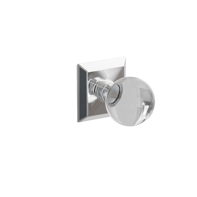 Emtek  Door Handle -  Bristol Knob Quincy Rosette - Glass