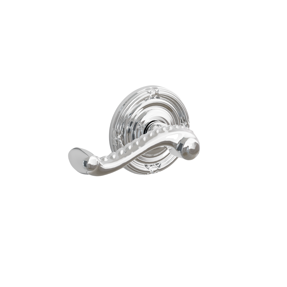 Emtek Door Handle - Rope  Lever Ribbon & Reed Rosette - Designer Brass