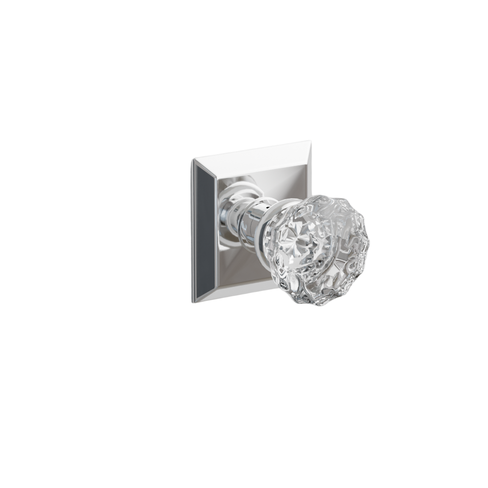 Emtek  Door Handle -  Astoria Knob Quincy Rosette - Glass