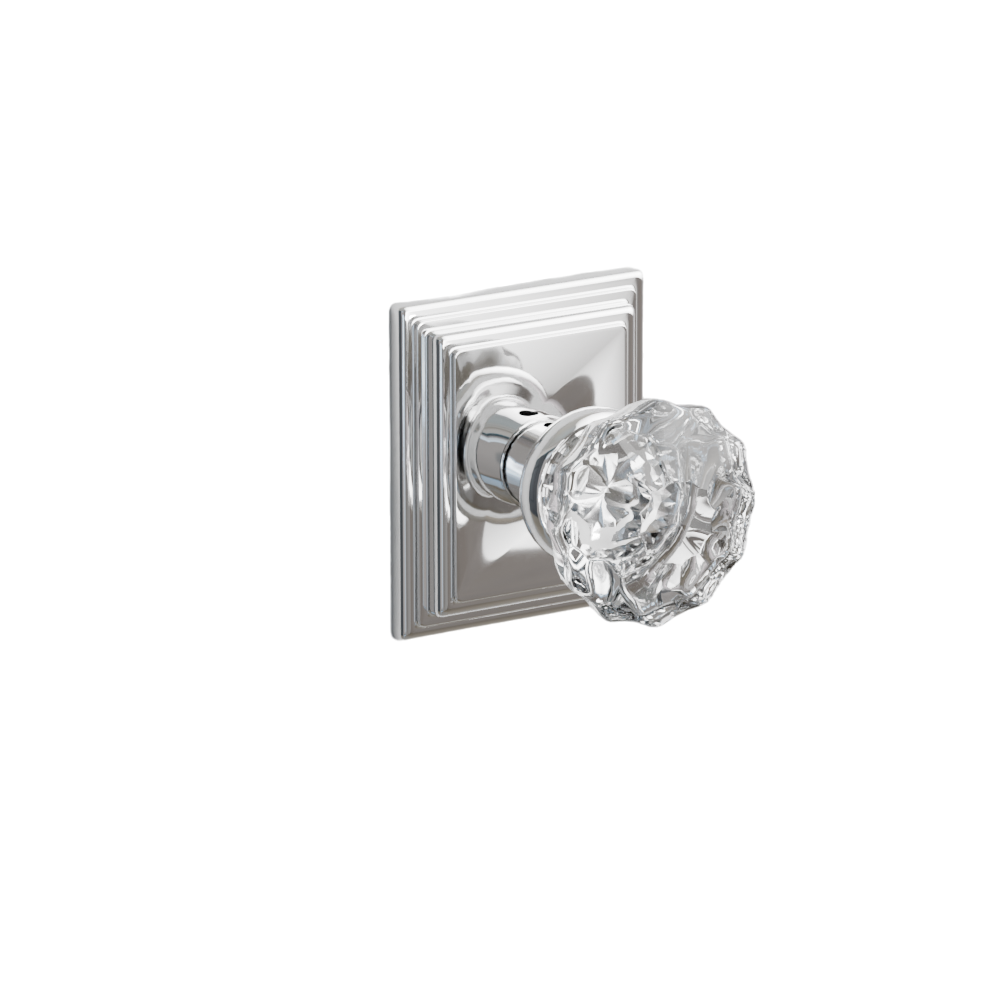Emtek  Door Handle - Astoria Knob Wilshire Rosette - Glass