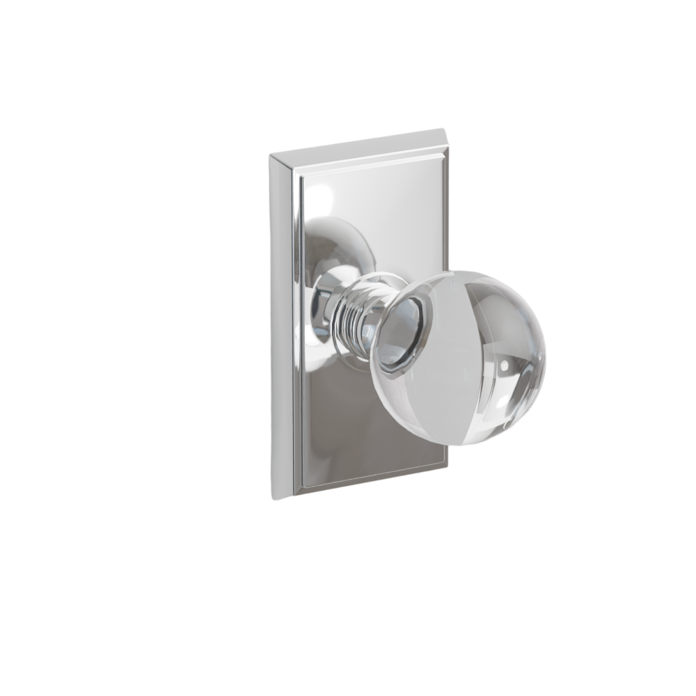 Emtek  Door Handle - Bristol Knob Rectangular Rosette - Glass