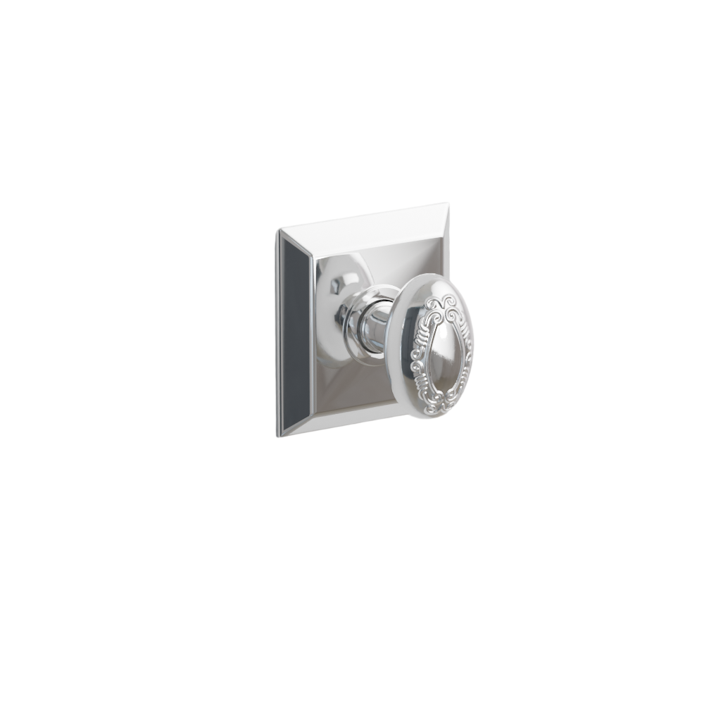Emtek  Door Handle -  Victoria Knob Quincy Rosette - Designer Brass
