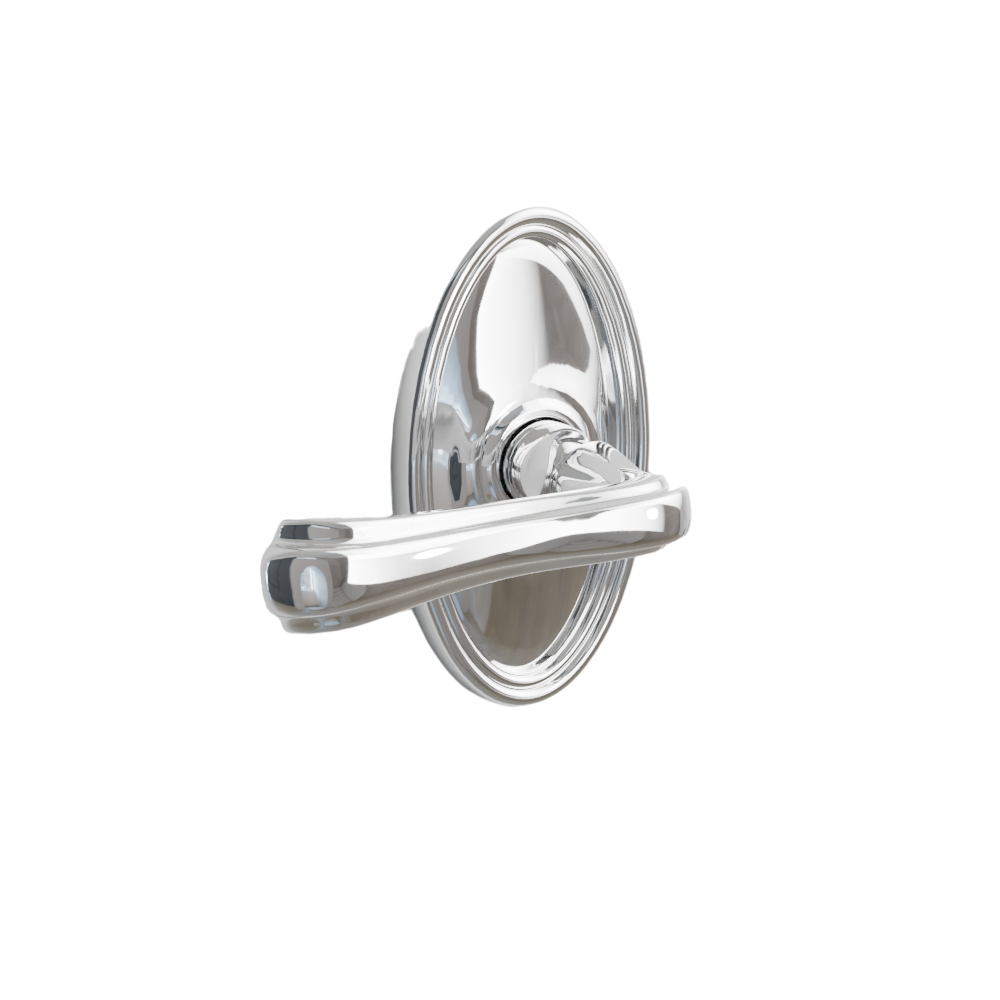 Emtek Door Handle - Wembley  Lever Oval Rosette - Designer Brass