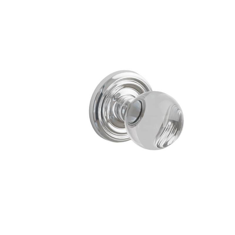 Emtek Door Handle - Bristol Knob Regular Rosette - Glass