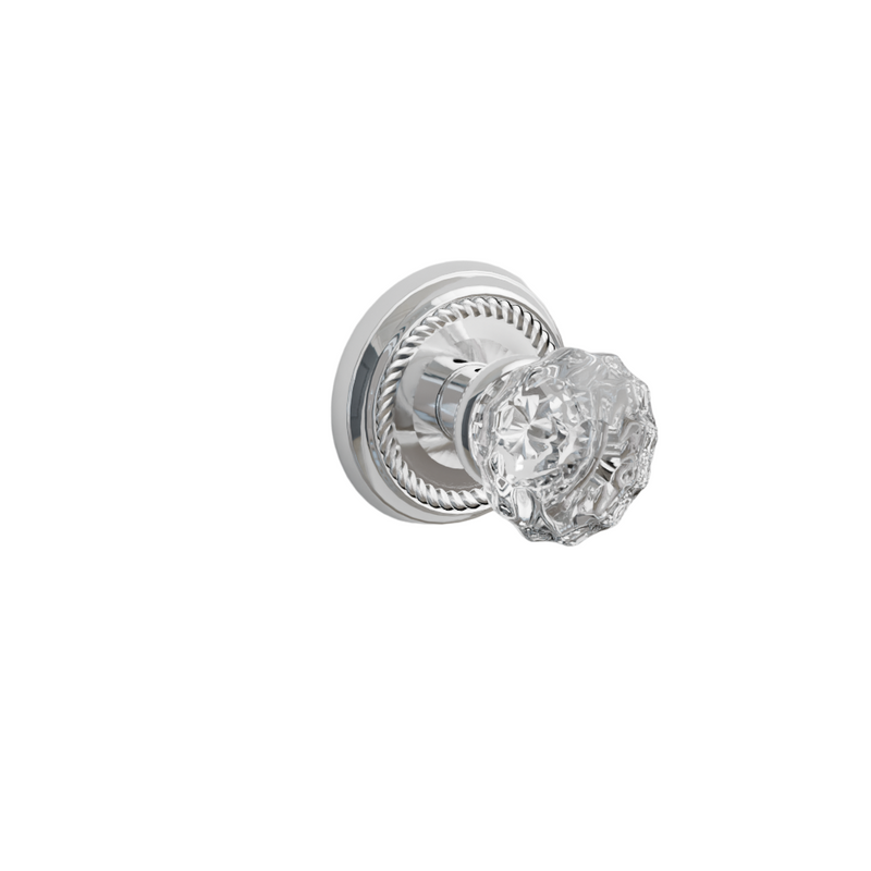 Emtek Door Handle - Astoria Knob Rope  Rosette - Glass