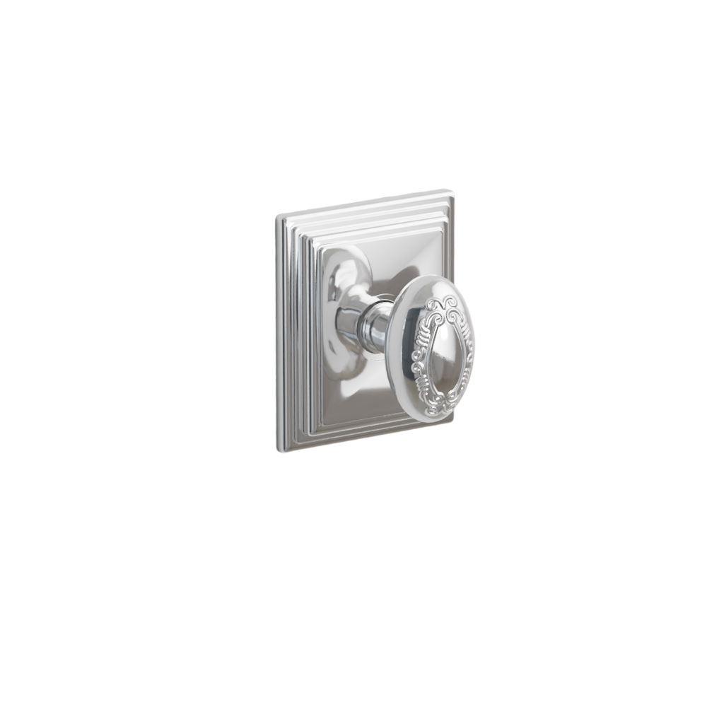 Emtek  Door Handle - Victoria Knob Wilshire Rosette - Designer Brass