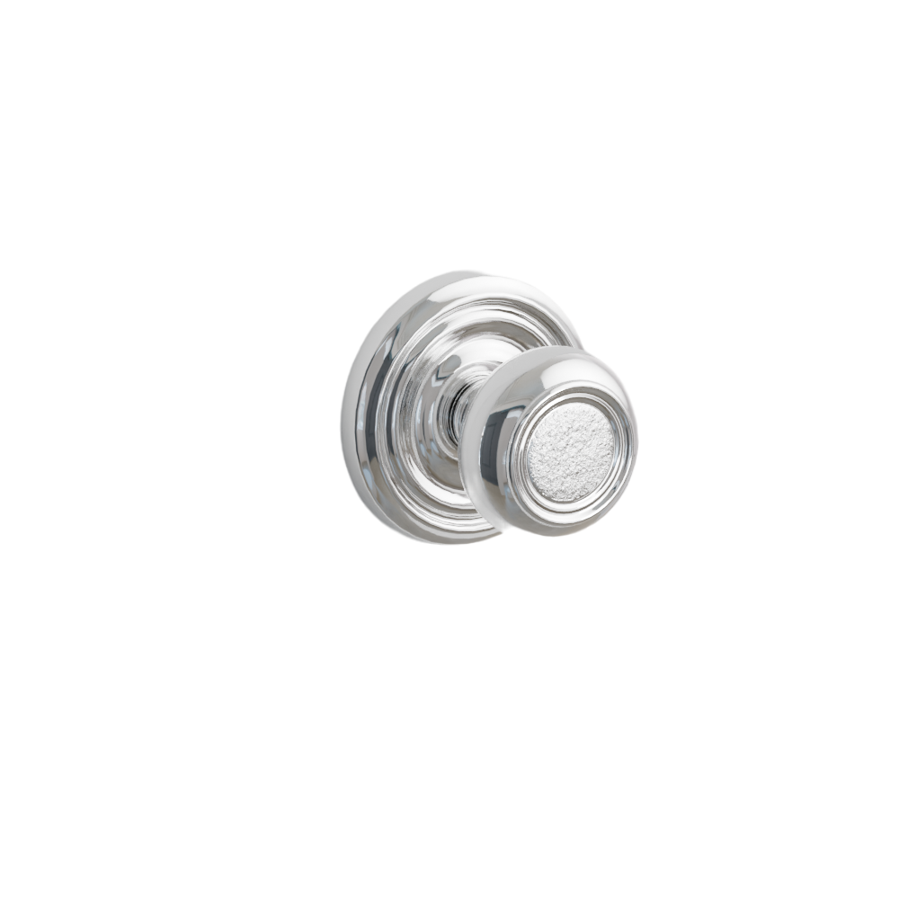 Emtek Door Handle - Belmont Knob Regular Rosette - Designer Brass