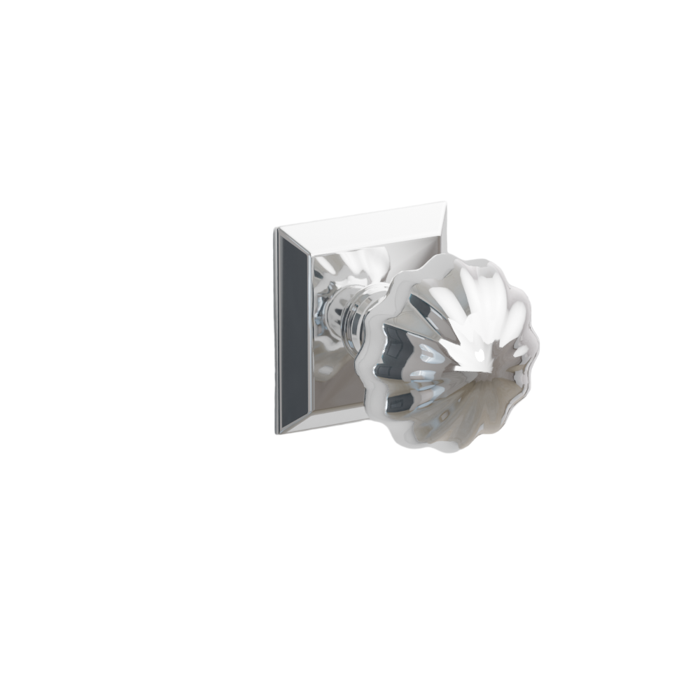Emtek  Door Handle - Melon Knob Quincy Rosette - Classic Brass