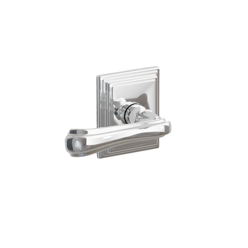 Emtek  Door Handle - Wembley  Lever Wilshire Rosette - Designer Brass