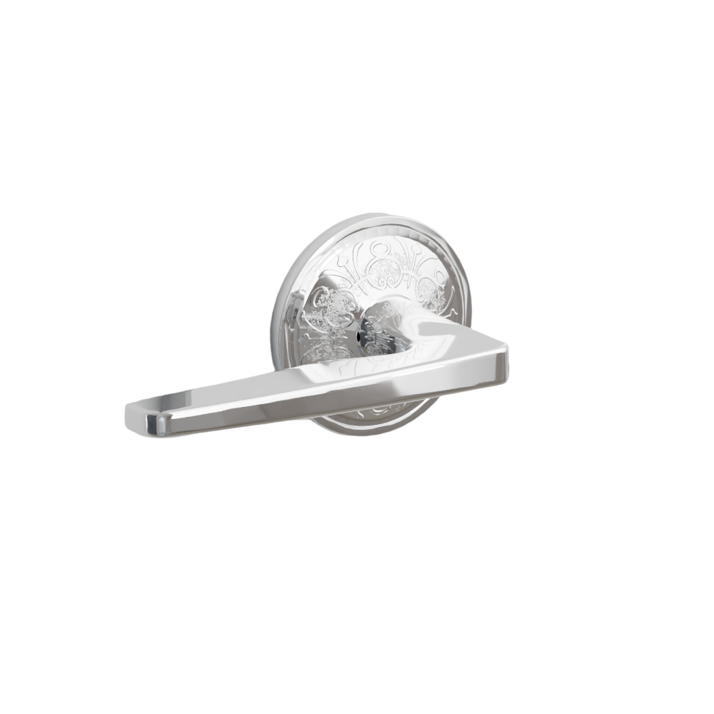 Emtek Hermes Lever with Lancaster Rosette