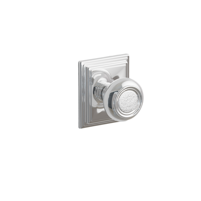 Emtek  Door Handle - Belmont Knob Wilshire Rosette - Designer Brass