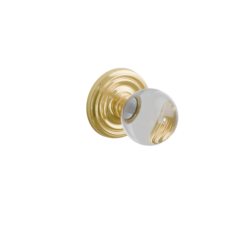 Emtek Door Handle - Bristol Knob Regular Rosette - Glass