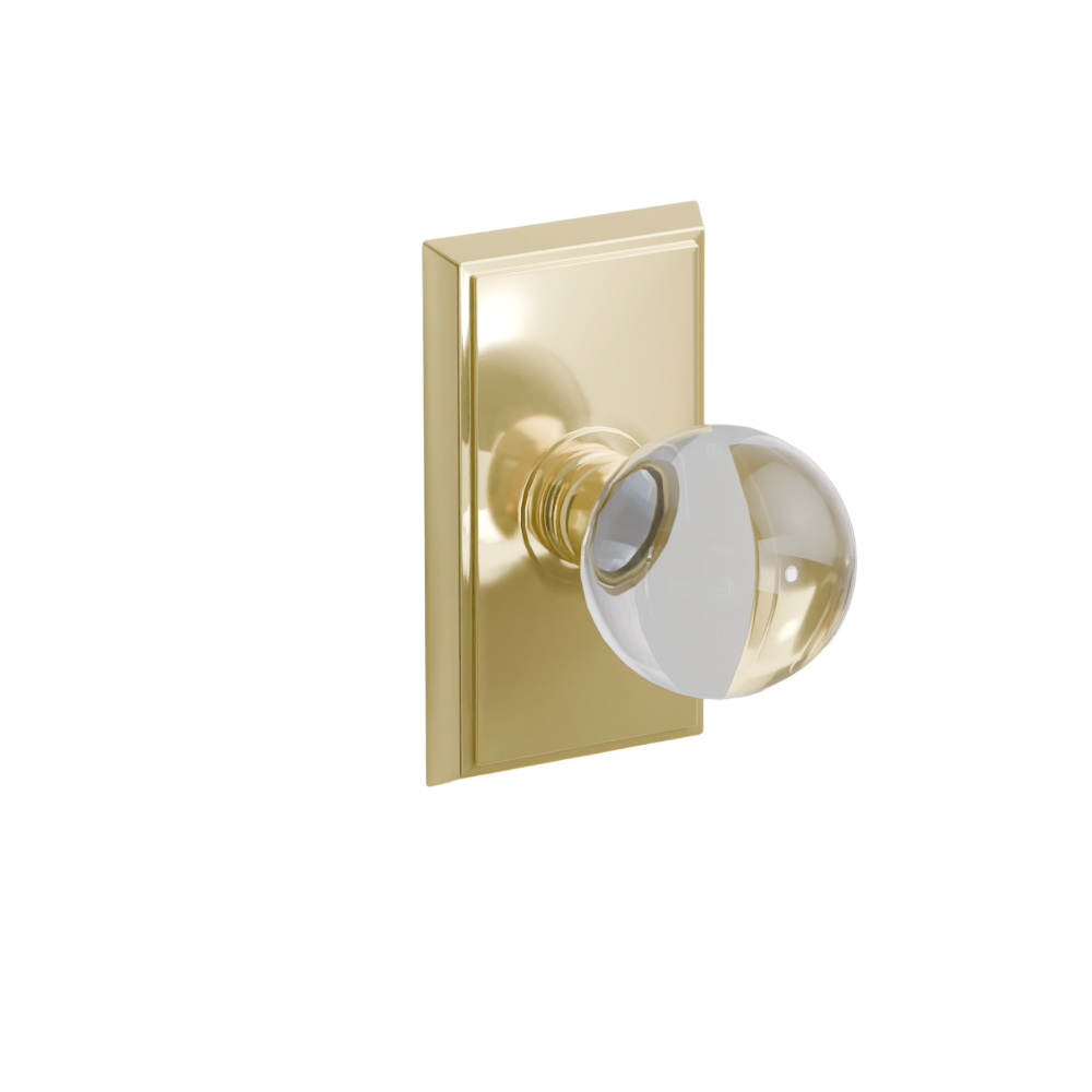 Emtek  Door Handle - Bristol Knob Rectangular Rosette - Glass