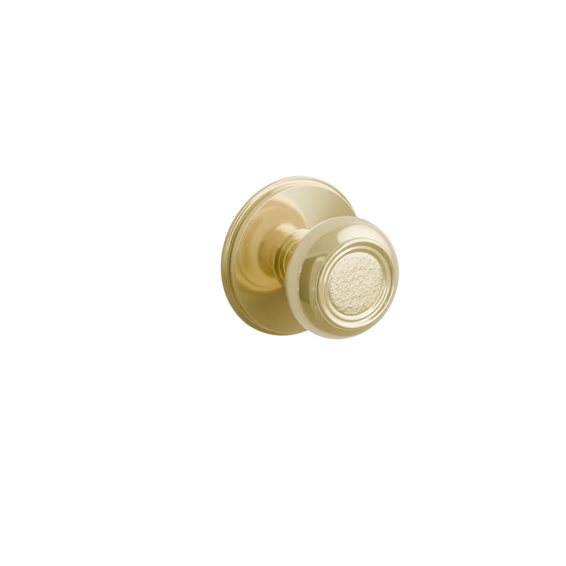 Emtek Door Handle - Belmont Knob Watford Rosette - Designer Brass