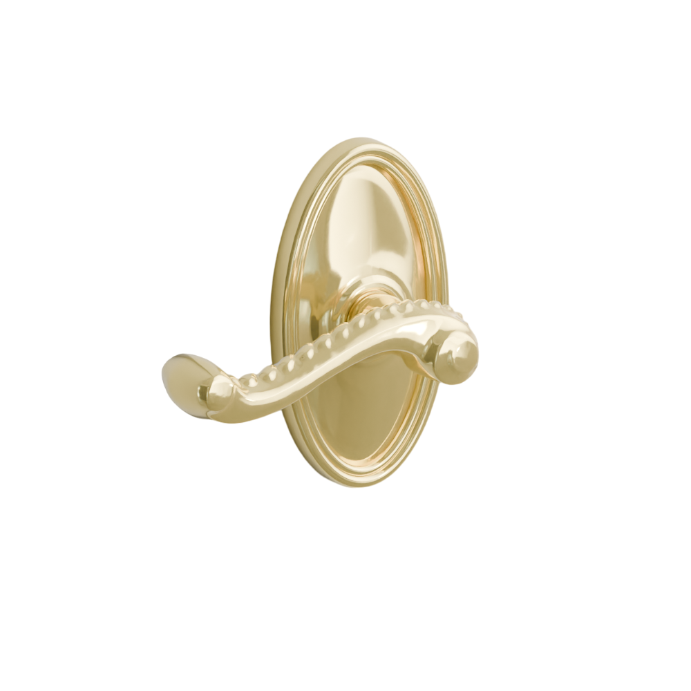 Emtek Door Handle - Rope  Lever Oval Rosette - Designer Brass