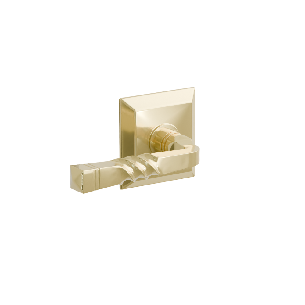Emtek  Door Handle - Santa Fe Lever Quincy Rosette - Designer Brass