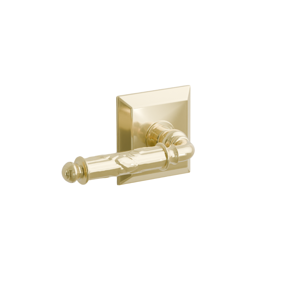 Emtek  Door Handle - Ribbon & Reed Lever Quincy Rosette - Designer Brass